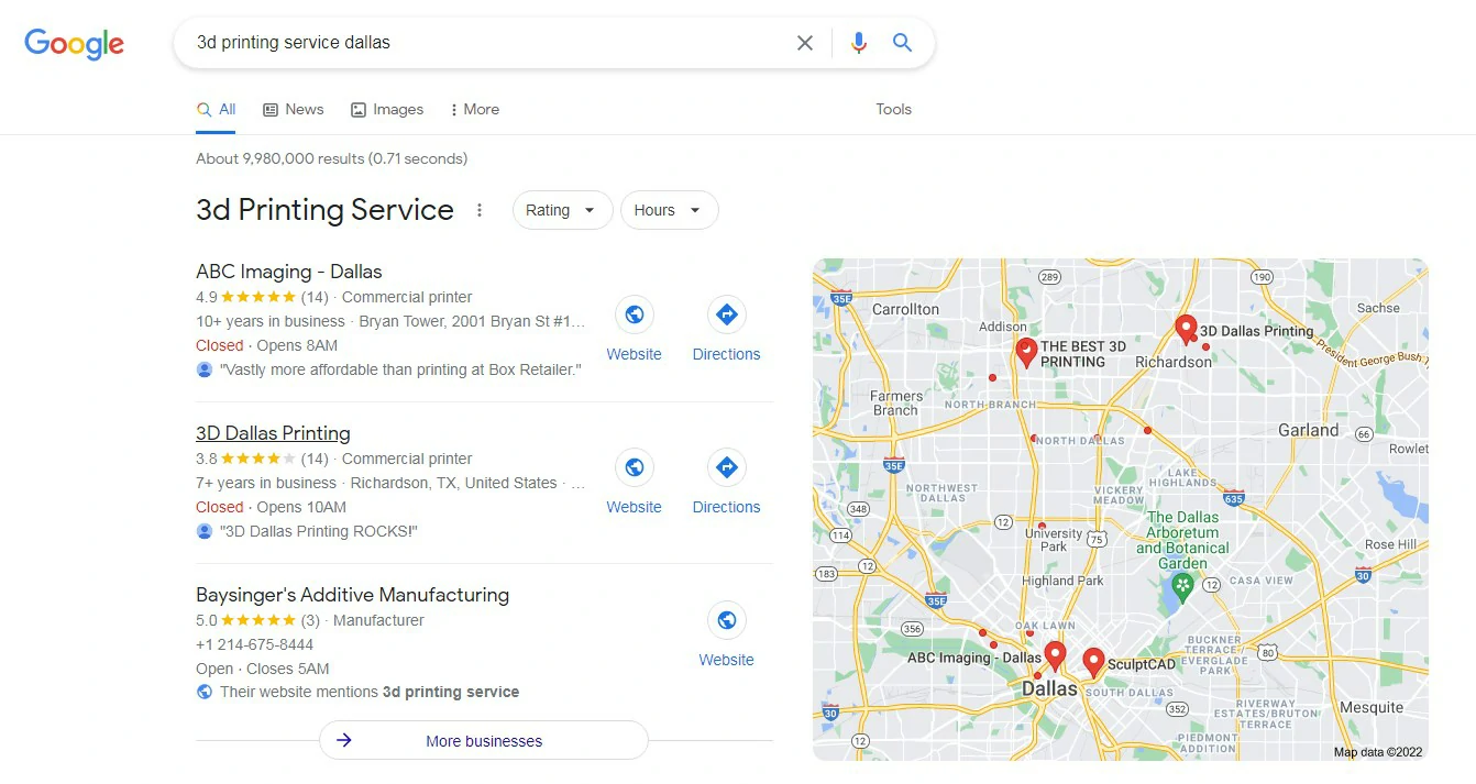 3d printing service dallas