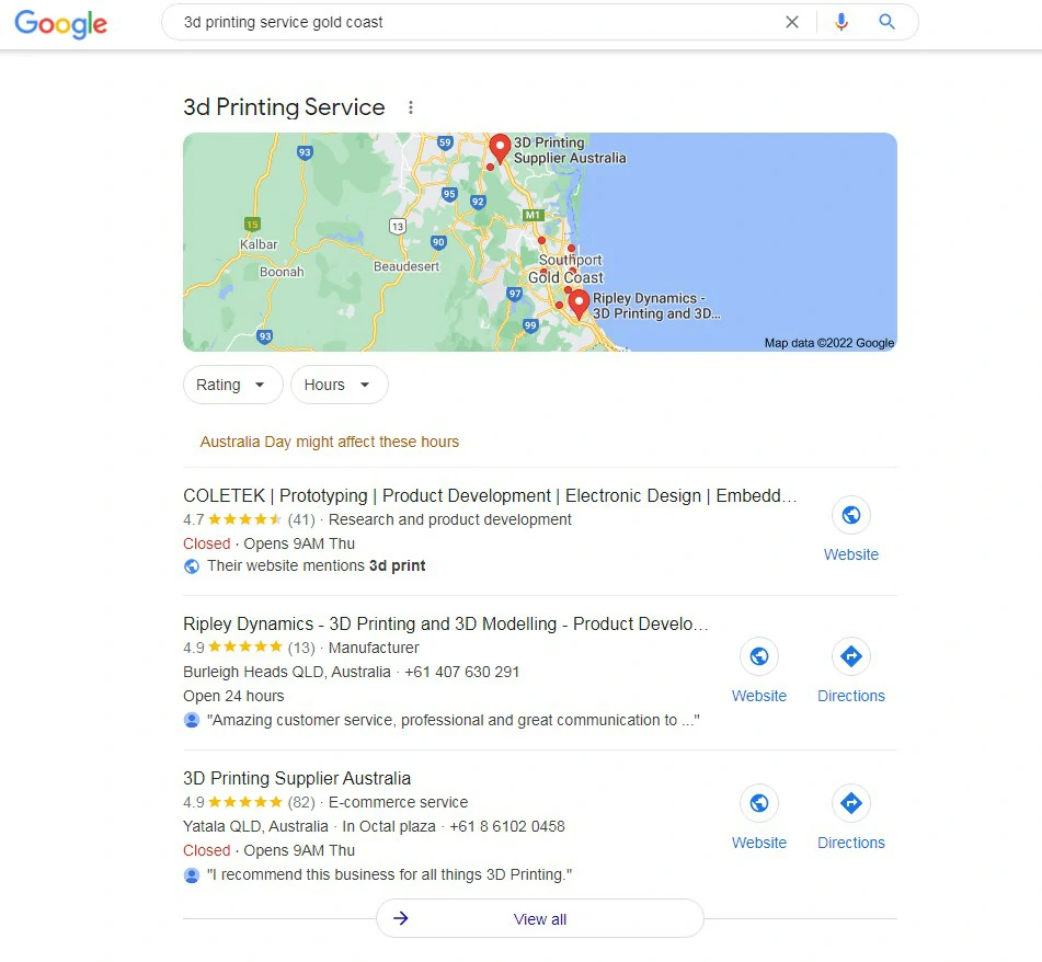 3d printing service gold coast