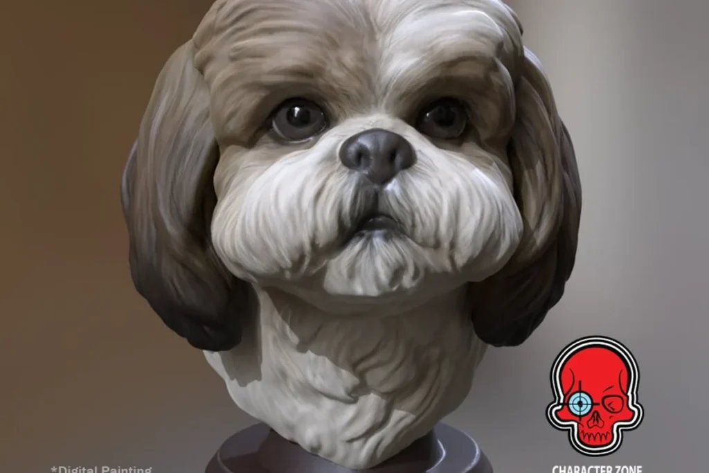 Resin 3d printed dog - custom 3d printed animals