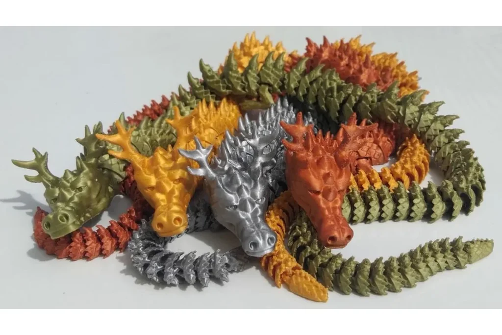 flexible 3d printed animals - articulated dragon