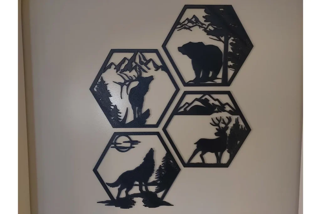 hexagonal wall art