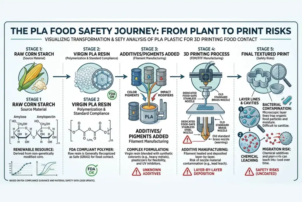 is pla filament food safe