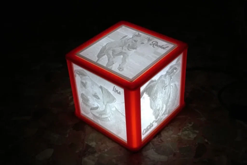 personalized lithophane lamp