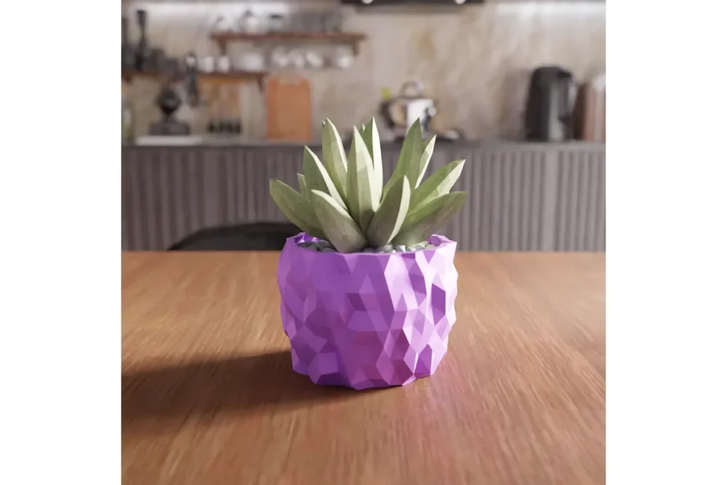 low poly vases
