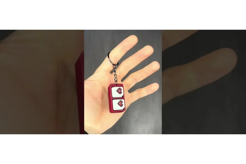 valentines pixel heart keycaps