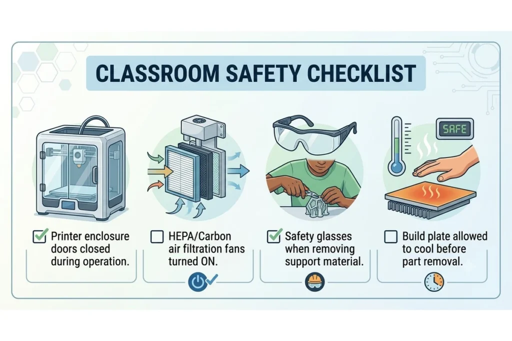 safest 3d printer for classrooms