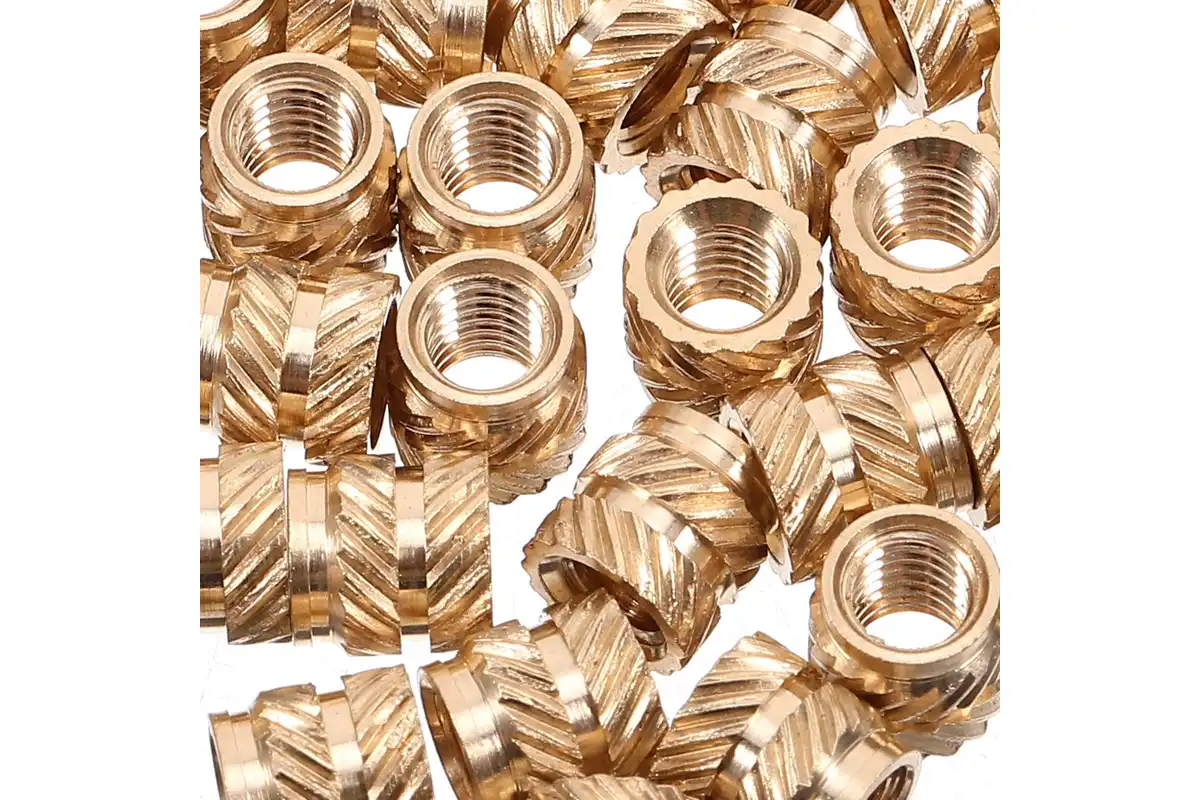 Metal inserts used in insert molding including brass, stainless steel, aluminum, steel, threaded inserts, electrical contact inserts, magnets, bushings and bearings